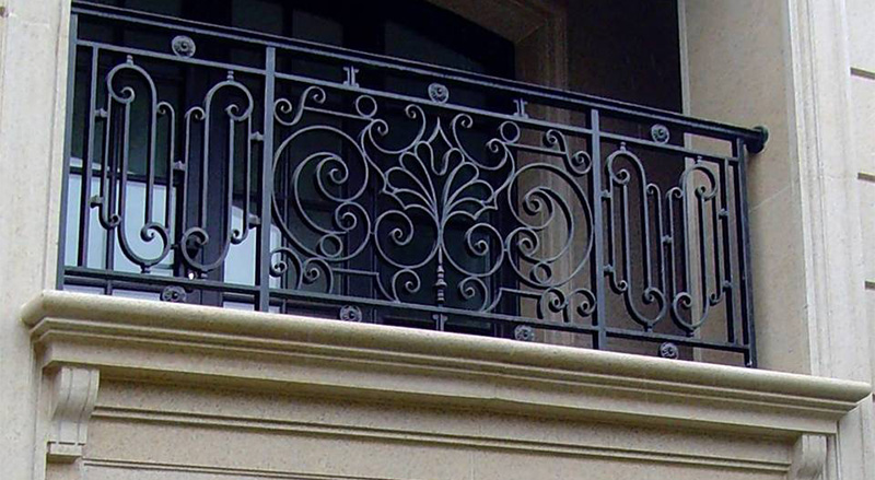 French architectural style iron railings