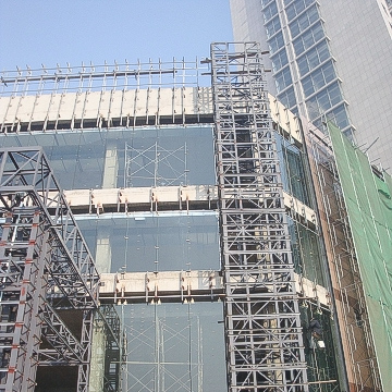Installation and construction process of hanging glass curtain wall d