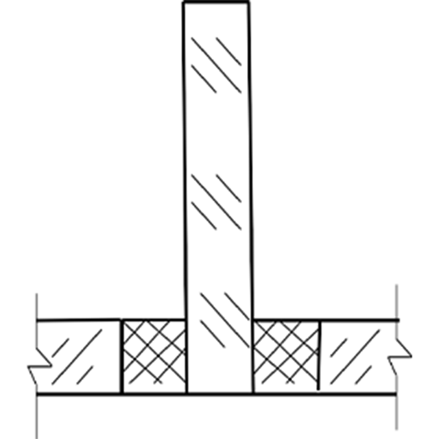 Intersecting surface treatment of ribbed glass (2)