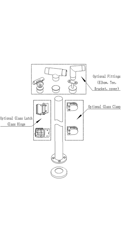 Stainless Steel Post System အမျိုးအစားများစွာ