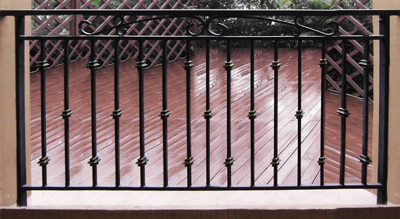 North American and Spanish style wrought iron balustrade