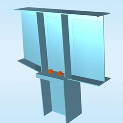 Construção de estrutura de aço tipo portal c